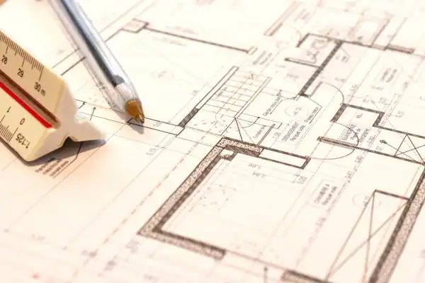 Image of architect Barnet drawings